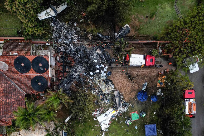 Local de acidente aéreo em Vinhedo (SP) © ANSA/AFP