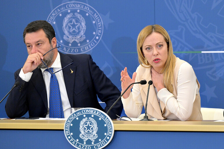 Salvini e Meloni são aliados no governo - TODOS OS DIREITOS RESERVADOS