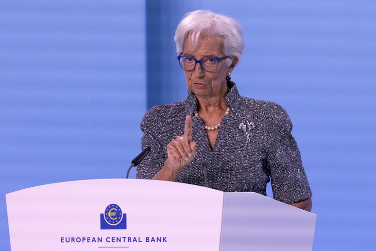 Presidente Bce Christine Lagarde dopo il Consiglio direttivo - ALL RIGHTS RESERVED