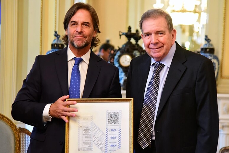 Luis Lacalle Pou y Edmundo González Urrutia en Montevideo - TODOS LOS DERECHOS RESERVADOS