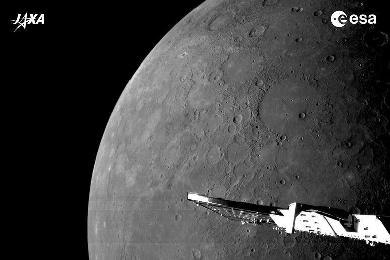 La parte norte de Mercurio, iluminada por la luz del sol (fuente: ESA/BepiColombo/MTM). - TODOS LOS DERECHOS RESERVADOS